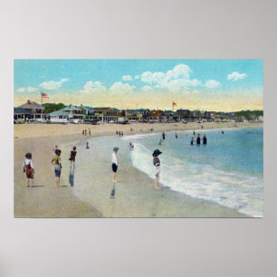 Vy över Long Beach och Cape Ann Poster