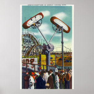 Vy över loop-o-Flygplan-riden nr 2 Poster
