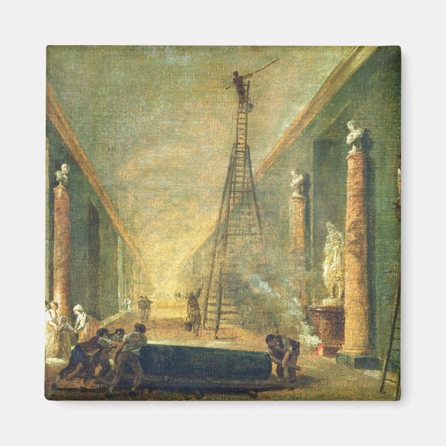 Vy över Louvres galleri Magnet (Framsidan)