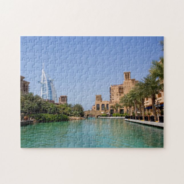Vy över Madinat Jumeirah, Dubai Pussel (Horisontell)