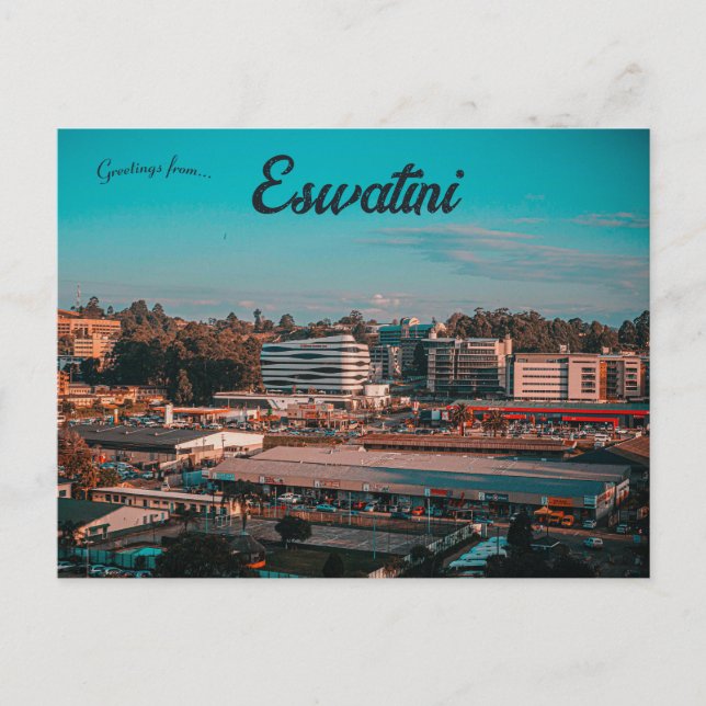 Vy över Mbabane Eswatini Vykort (Framsida)