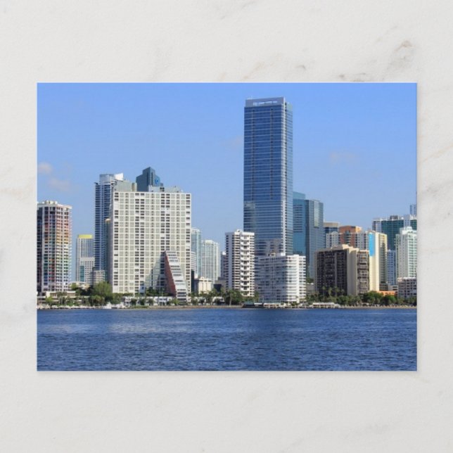 Vy över Miami Skyline Vykort (Framsida)