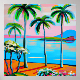 Vy över Mokuauia - poster och digitalutskrift