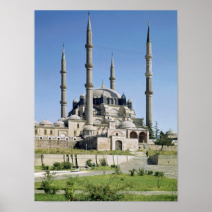 Vy över moskén, ottoman, byggt c.1569-75 poster