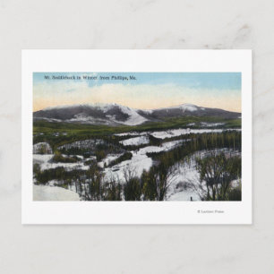 Vy över Mount Saddleback på vintern Vykort