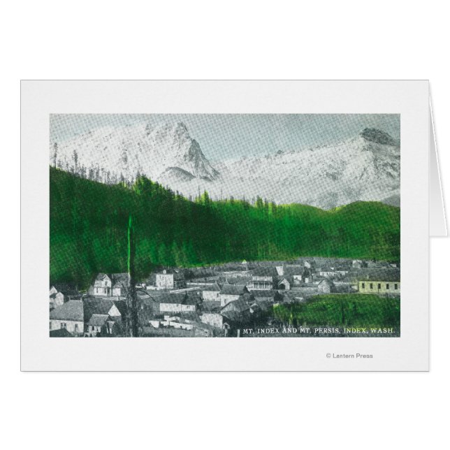 Vy över Mt-index och Mt Persis Hälsningskort (Framsidan Horizontal)