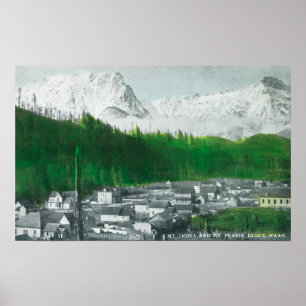 Vy över Mt-index och Mt Persis Poster