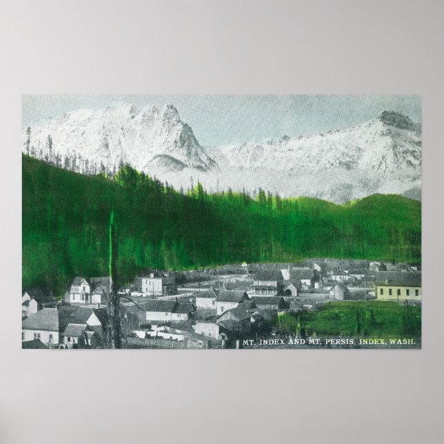 Vy över Mt-index och Mt Persis Poster (Framsidan)