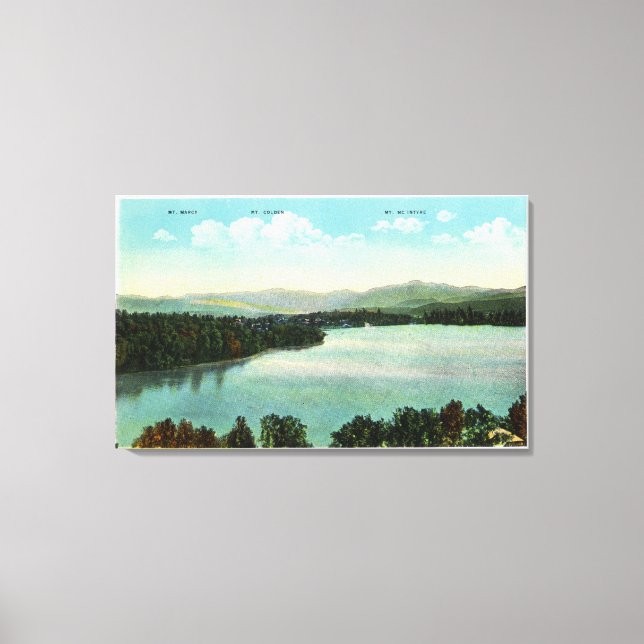 Vy över Mts. Marcy, Colden och McIntyre Canvastryck (Framsida)