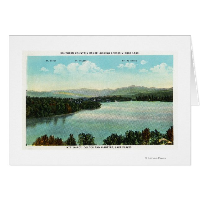 Vy över Mts. Marcy, Colden och McIntyre Hälsningskort (Framsidan Horizontal)