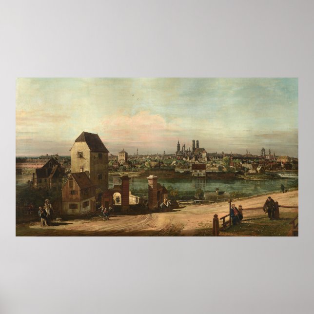 Vy över München - Bernardo Bellotto Fine Art Poste Poster (Framsidan)
