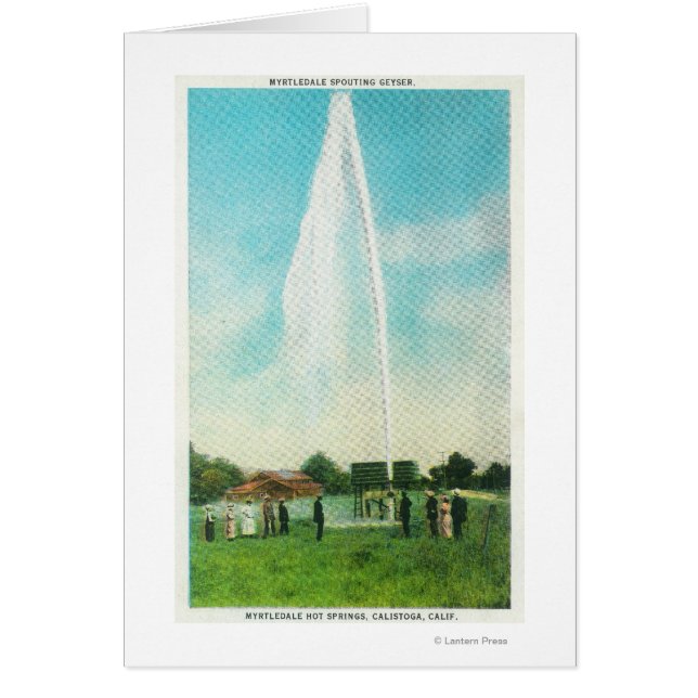 Vy över Myrtledale Geyser vid Hetten Vår Hälsningskort (Framsidan)
