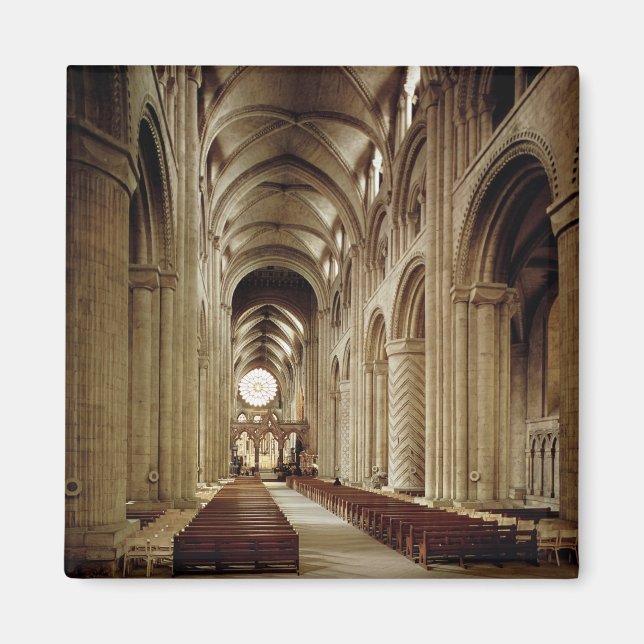 Vy över nave, byggt 1093-1289 magnet (Framsidan)