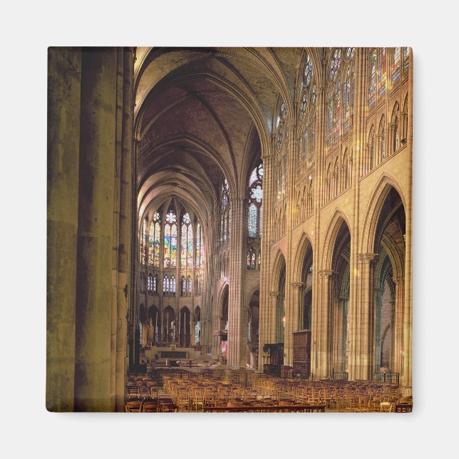 Vy över nave tittar öster (bild) magnet (Framsidan)