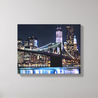 Vy över New Yorks Brooklyn-brons eftertanke Canvastryck