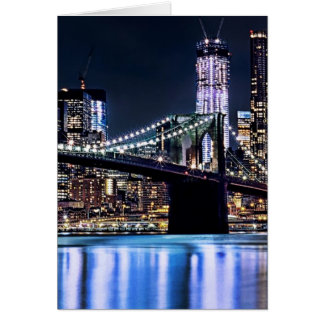 Vy över New Yorks Brooklyn-brons eftertanke Hälsningskort