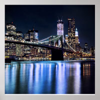 Vy över New Yorks Brooklyn-brons eftertanke
