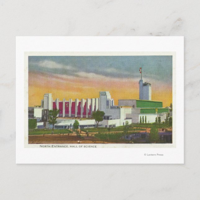 Vy över North Entrance, Hall of Science Vykort (Framsida)