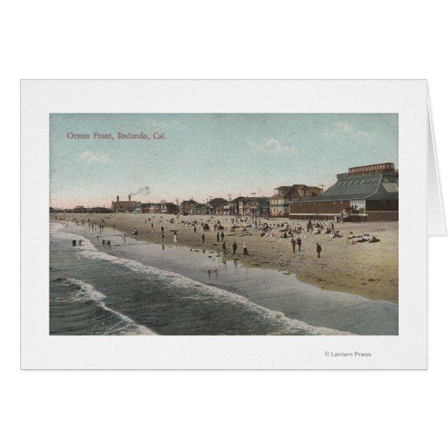 Vy över Ocean Front Hälsningskort (Framsidan Horizontal)