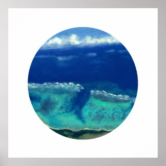 Vy över Okinawa Sea (Zen Circle) Poster