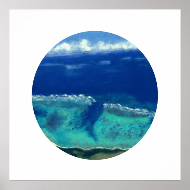 Vy över Okinawa Sea (Zen Circle) Poster (Framsidan)