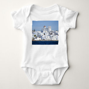 Vy över ön Paros Village Naoussa T Shirt