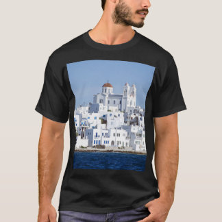 Vy över ön Paros Village Naoussa T Shirt