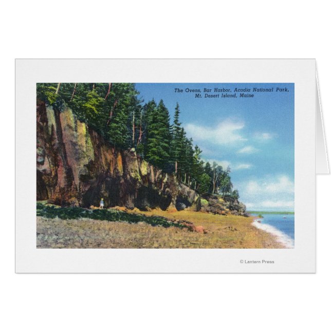 Vy över Ovens vid Pub hamn Hälsningskort (Framsidan Horizontal)