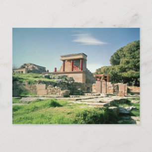 Vy över palatset of Knossos Vykort