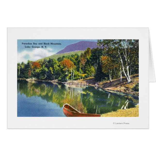 Vy över Paradise Bay och Black Mountain från Hälsningskort (Framsidan Horizontal)