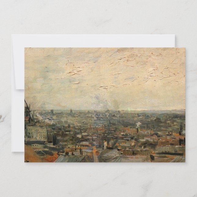 Vy över Paris från Montmartre av Vincent van Gogh (Framsida)