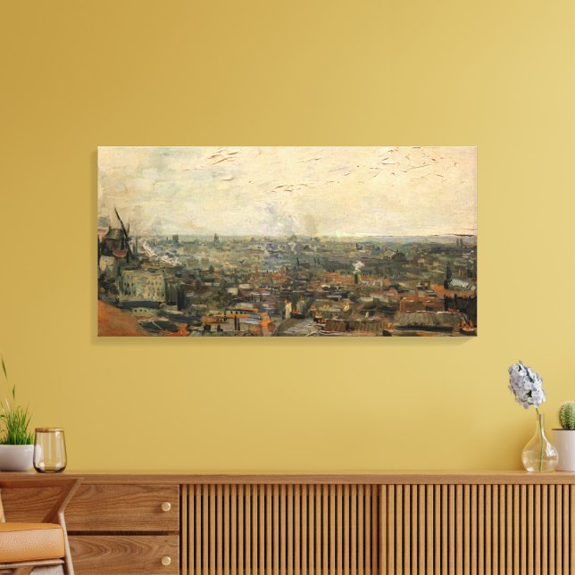 Vy över Paris från Montmartre av Vincent van Gogh Canvastryck (Insitu (Vardagsrum))