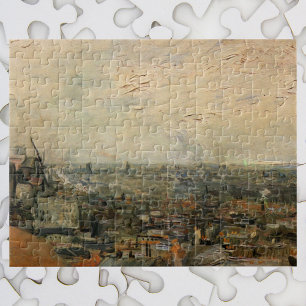 Vy över Paris från Montmartre av Vincent van Gogh Pussel