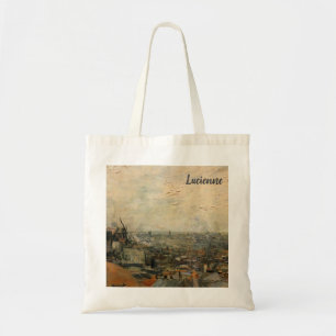 Vy över Paris från Montmartre av Vincent van Gogh Tygkasse