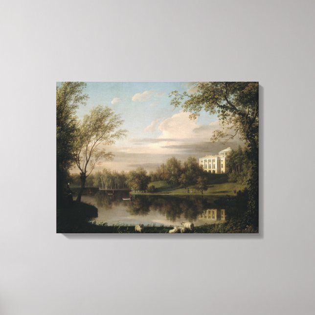 Vy över Pavlovsk Palace, 1800 Canvastryck (Framsida)