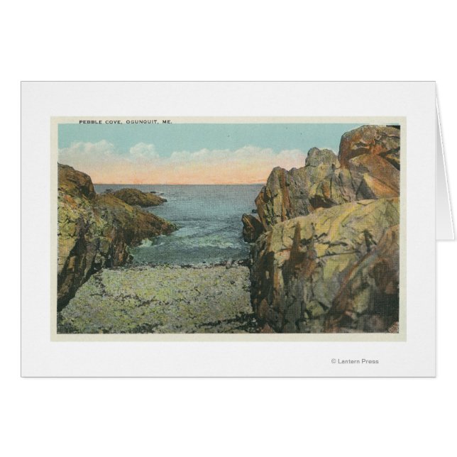 Vy över pebble Cove Hälsningskort (Framsidan Horizontal)
