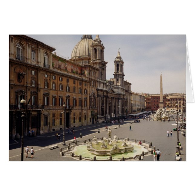 Vy över piazza hälsningskort (Framsidan Horizontal)