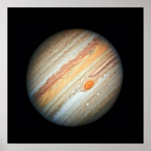 Vy över Planet Jupiter (Hubble Telescope) Poster