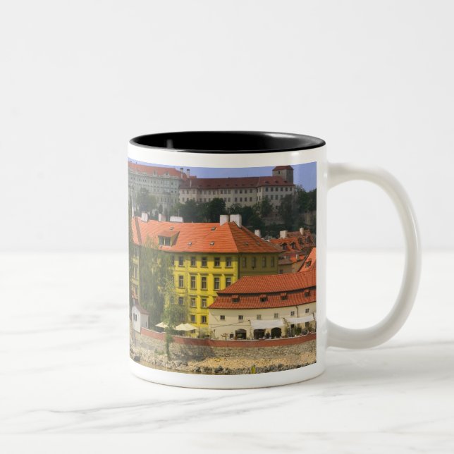 Vy över Pragborgen och staden vid Vltava Två-Tonad Mugg (Höger)