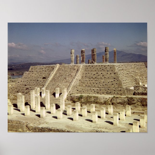 Vy över Pyramid B, Pre-Columbian Poster (Framsidan)