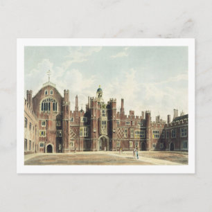 Vy över Quadrangle i Hampton Court Palace från Vykort