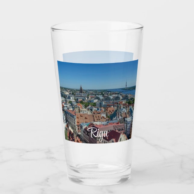 Vy över Riga-staden Glaskopp (Framsida)