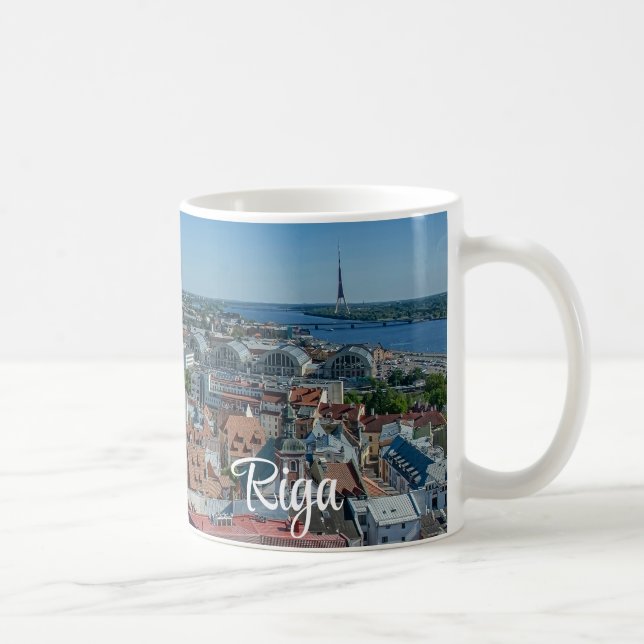 Vy över Riga-staden Kaffemugg (Höger)