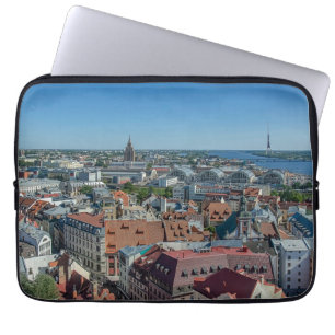 Vy över Riga-staden Laptop Fodral