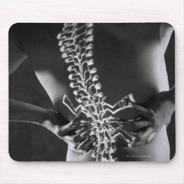 Vy över ryggmärgssladd musmatta (Framsidan)