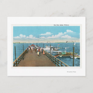 Vy över Salem Willows Pier Vykort