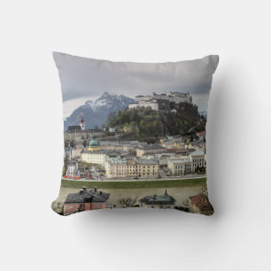 Vy över Salzburg Österrike Kudde