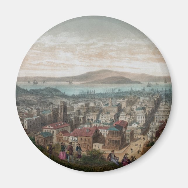 Vy över San Francisco (1860) magnet (Framsidan)