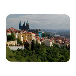 Vy över Sankt Vitus-katedralen, Prag, Tjeckien Magnet