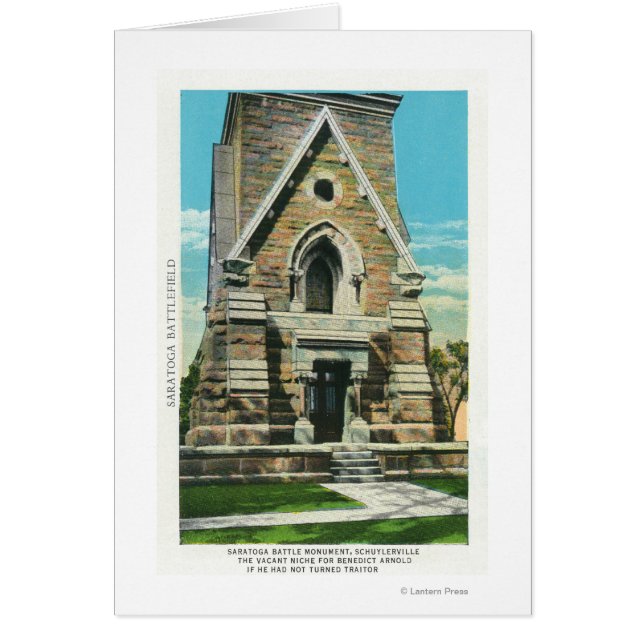 Vy över Saratoga Battle Monument Hälsningskort (Framsidan)